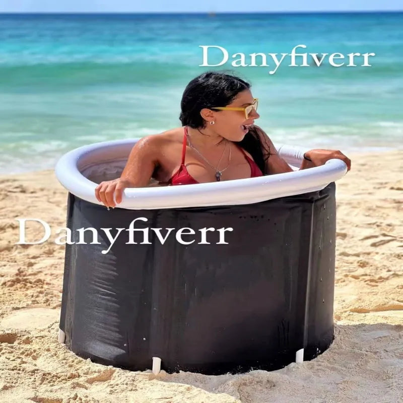 Ice Bath Bucket Folding Adult Bath Bucket Household Inflatable Folding Bathtub Outdoor Portable Ice Bath Bucket Set