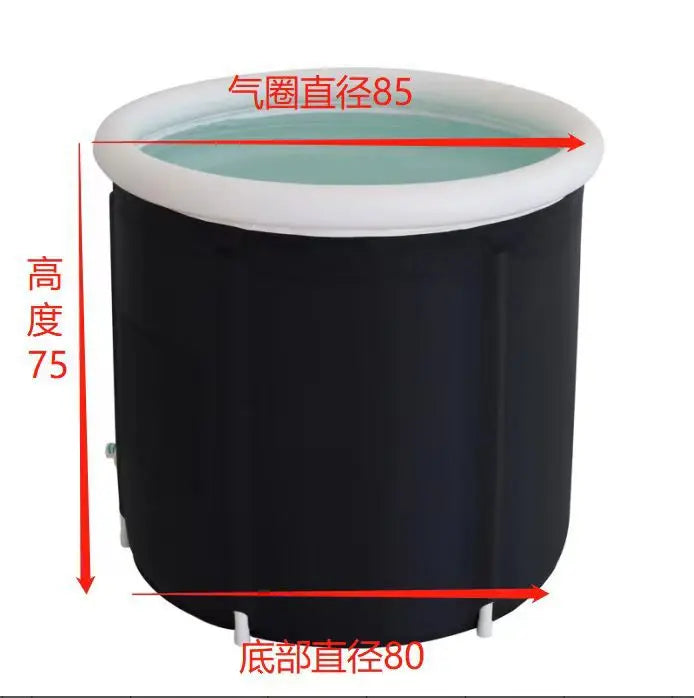 Ice Bath Bucket Folding Adult Bath Bucket Household Inflatable Folding Bathtub Outdoor Portable Ice Bath Bucket Set
