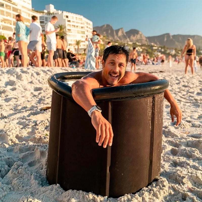 Ice Bath Bucket Folding Adult Bath Bucket Household Inflatable Folding Bathtub Outdoor Portable Ice Bath Bucket Set