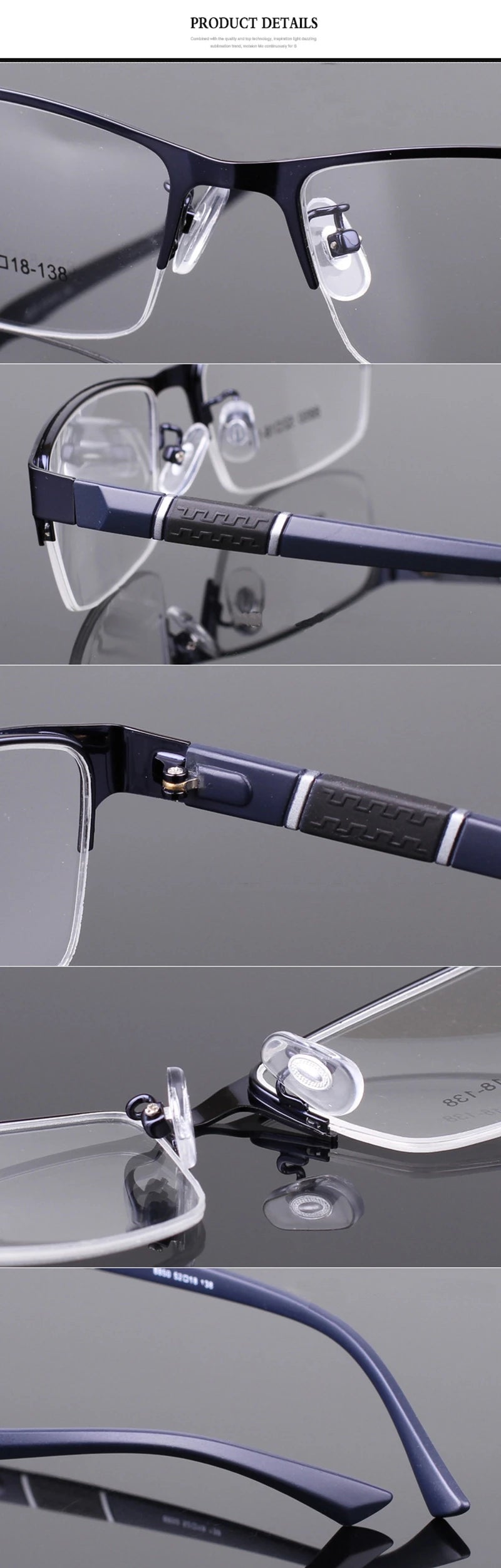 Men's Blue Light Blocking Reading Glasses Vintage Retro Metal Half Frame Eyeglasses Unisex Classic Business Eyewear Presbyopia